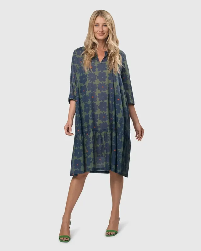 alembika-bluebell-cotton-voile-swing-kleid-blau-gr-n image 1