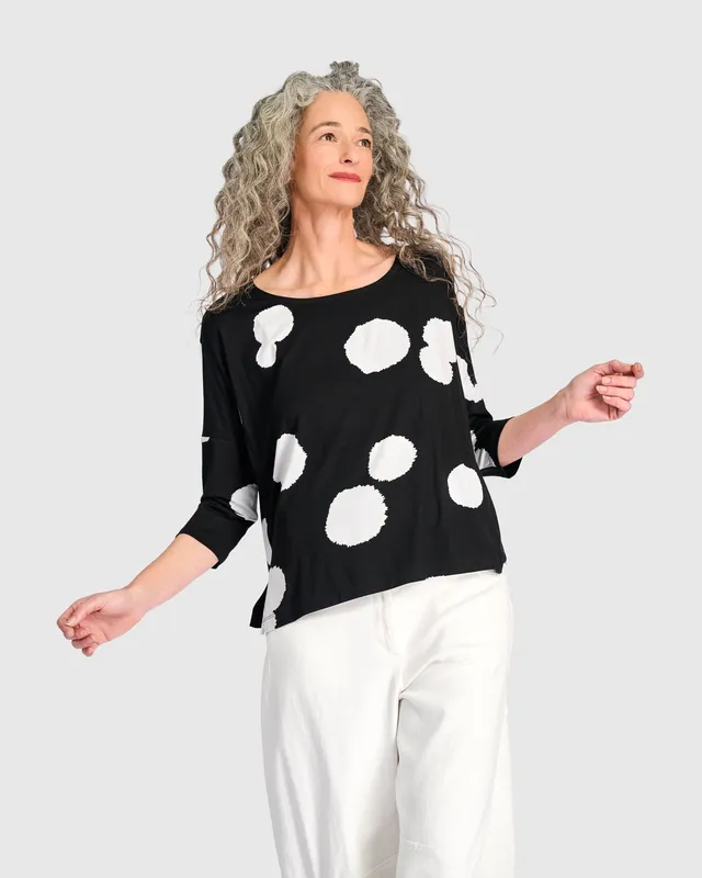 alembika-full-moon-boxy-tee-shirt-black-white image 1