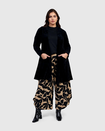 alembika-velvet-smoking-jacket-black-eleganter-samt-blazer image 2
