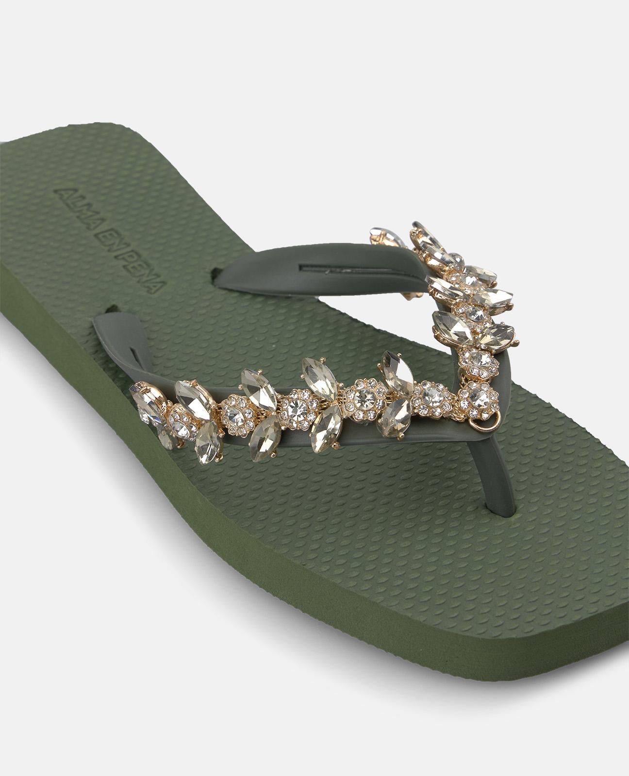 alma-en-pena-t-style-beach-sandalen-khaki-flach image 5
