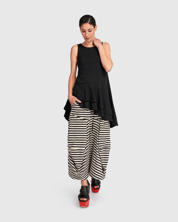 alembika-urban-jersey-harem-pockets-pants-up148s-damen-hose-streifen image 2