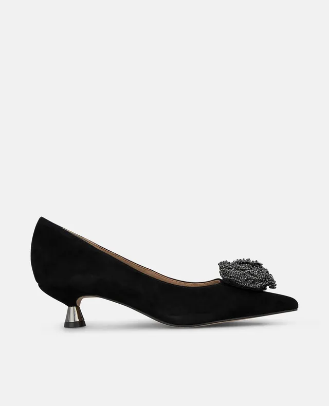 alma-en-pena-pumps-schwarz-mit-strassblume-4-5-cm image 1
