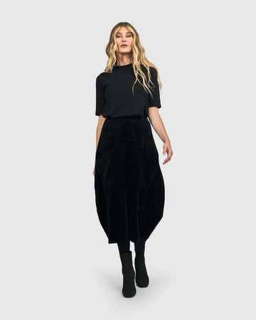 alembika-everyday-velvet-licorice-midi-rock-schwarz image 7