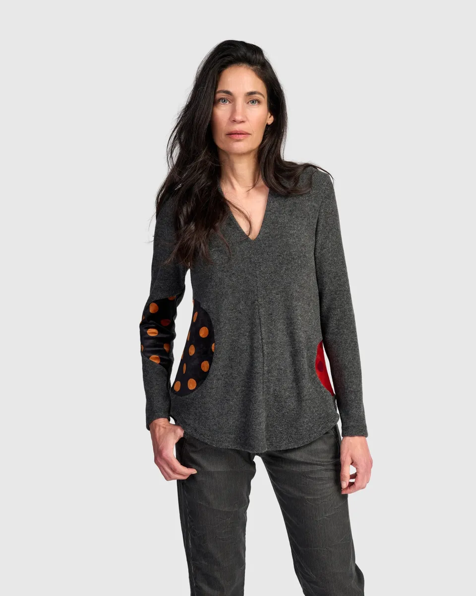 alembika-lottie-v-neck-top-carbon-dots image 1