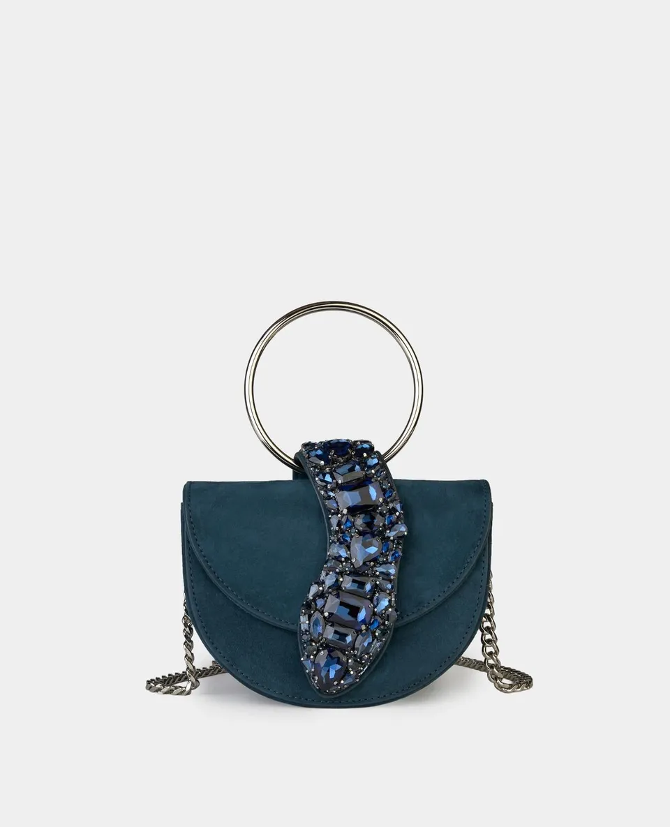 alma-en-pena-snake-schultertasche-halbmond-dunkelblau image 1