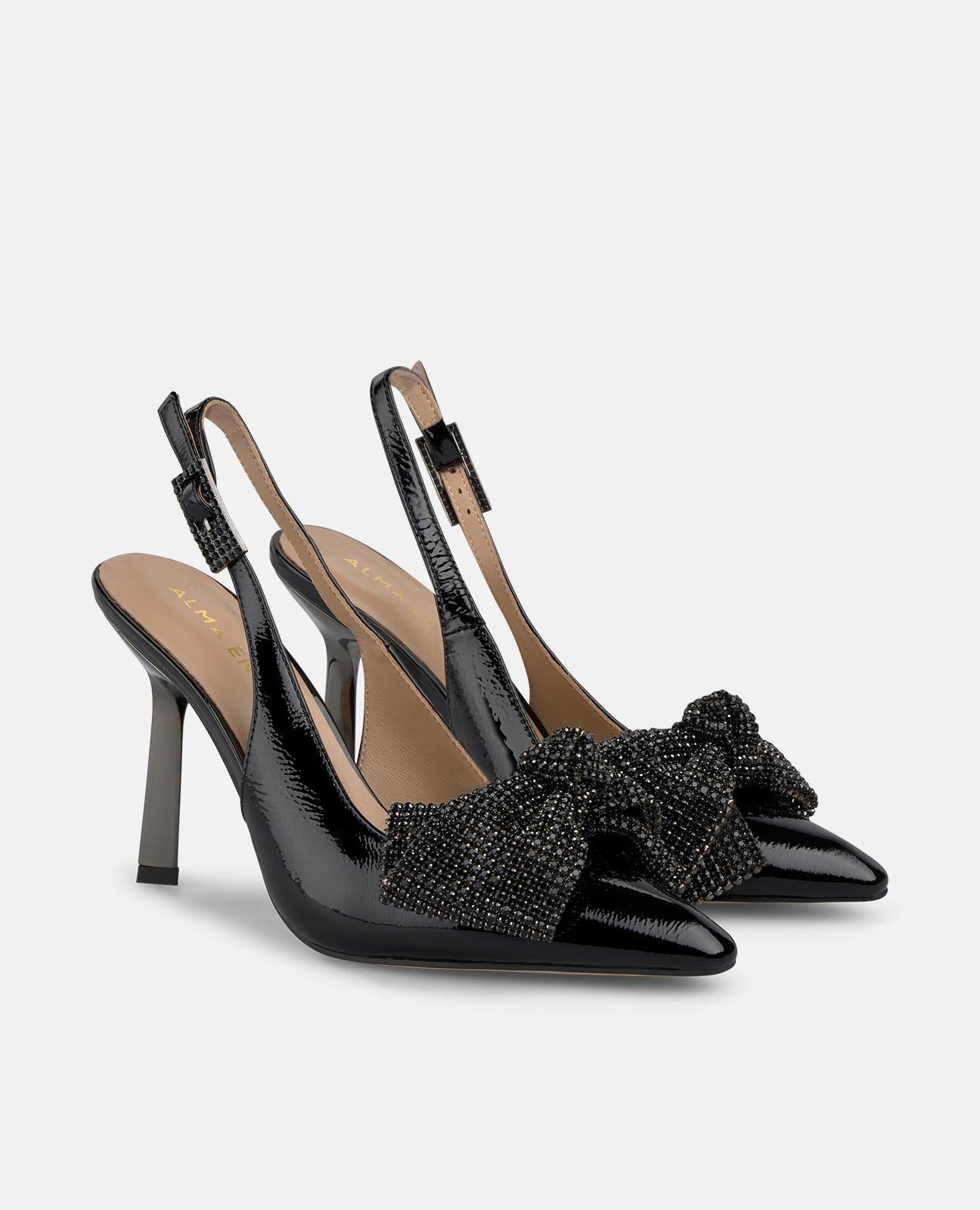 alma-en-pena-schleifen-pumps-mit-strass-schwarz-10-cm-absatz image 2