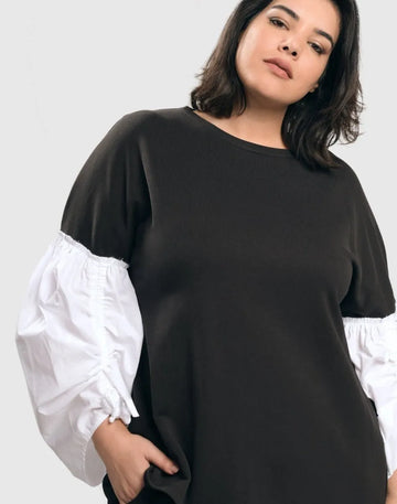 alembika-urban-cinch-tunika-top-wei-schwarz image 4