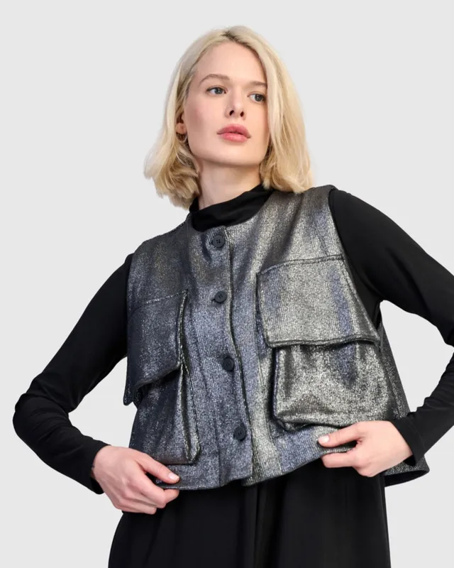 alembika-queenie-utility-vest-silver-damen-weste image 1