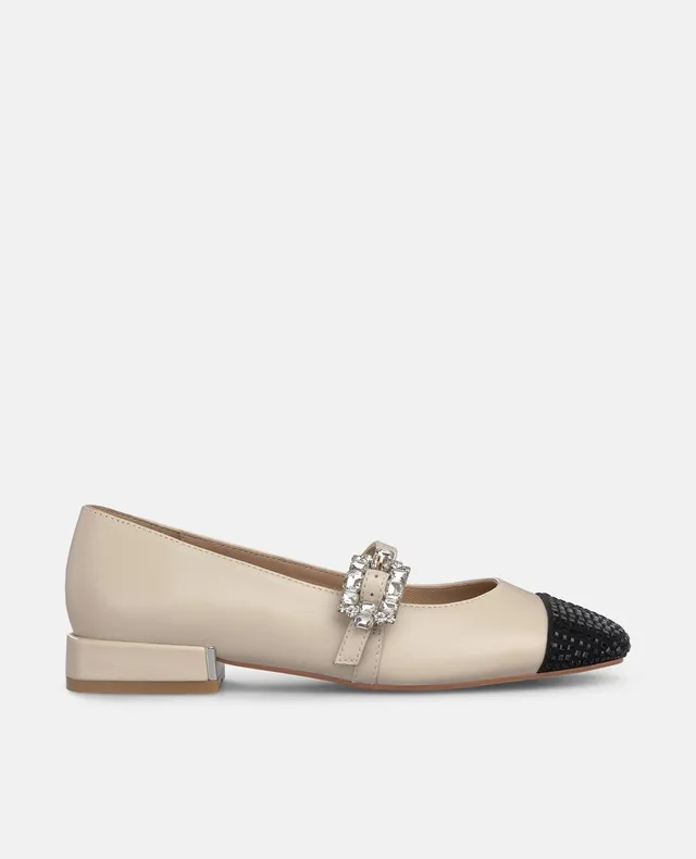 alma-en-pena-flache-ballerinas-mit-strasskappe-und-schmuckschnalle image 1