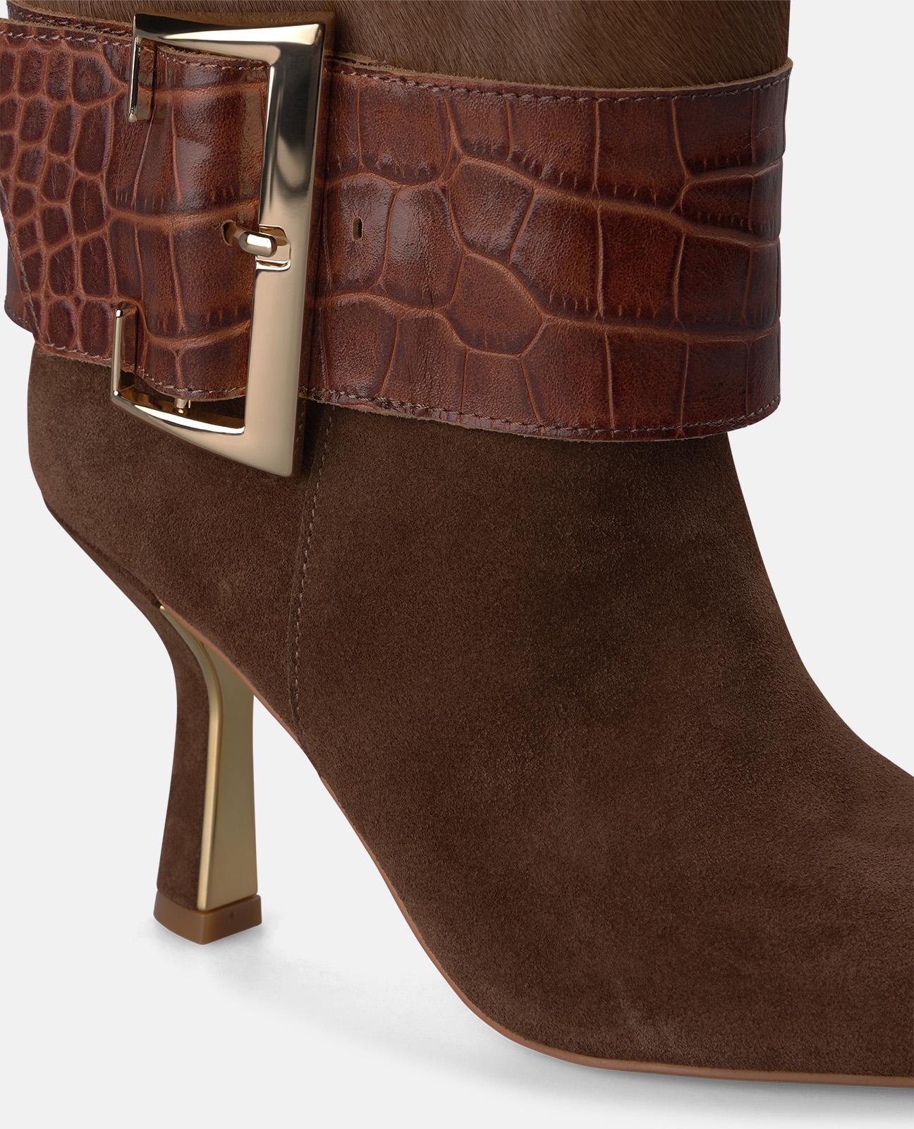 alma-en-pena-lederstiefel-camel-hoher-stiefel-mit-8-5-cm-trichterabsatz image 4