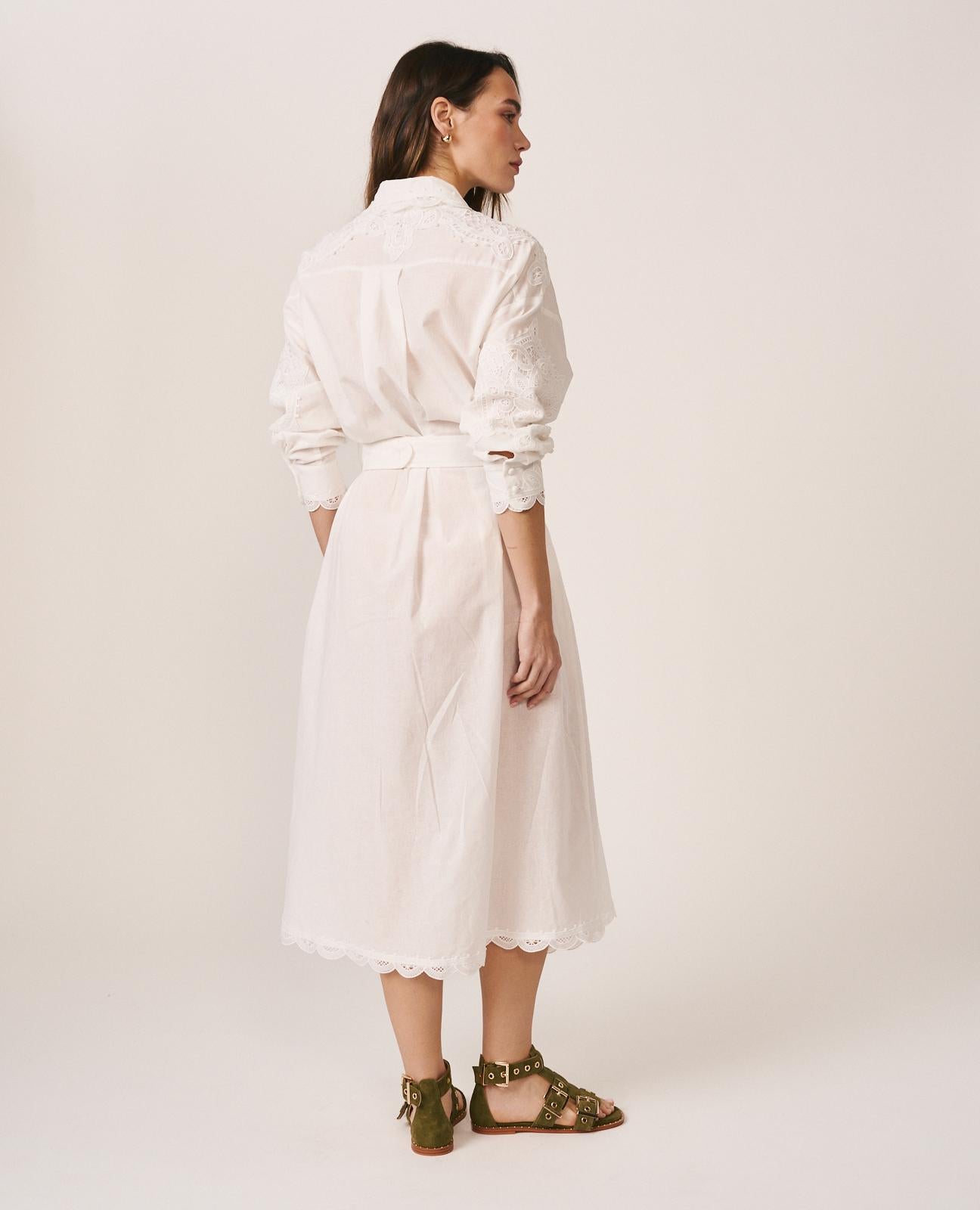 alma-en-pena-midikleid-bestickt-wei-langarm-leinenmix-mit-g-rtel image 7