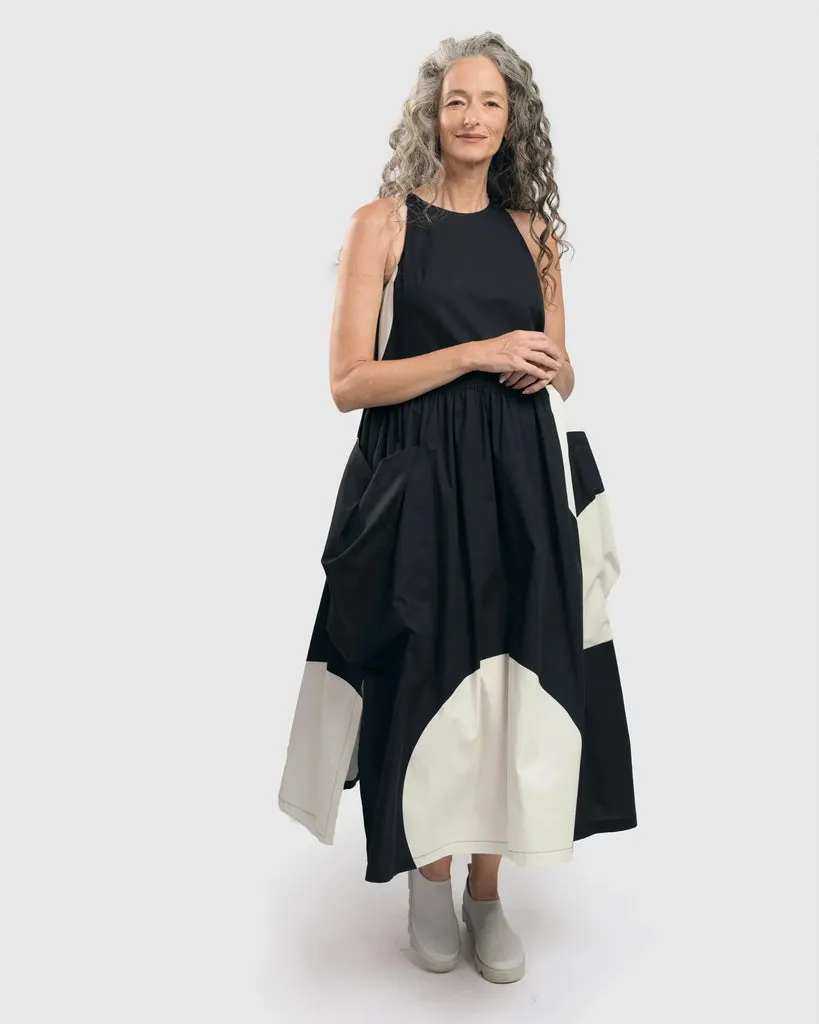 alembika-rmelloses-maxi-kleid-schwarz image 1