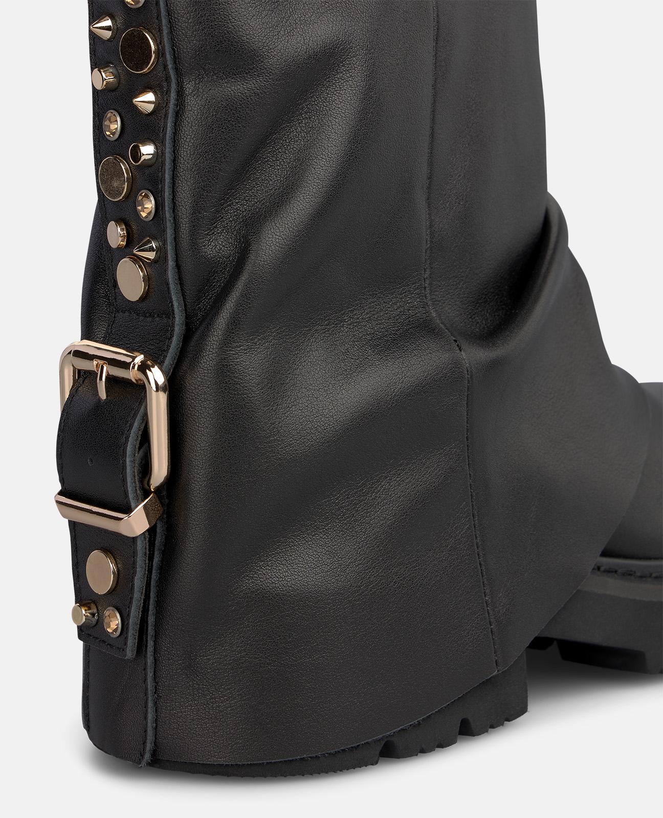 alma-en-pena-nappa-leder-biker-boots-military-mit-schnalle-und-4-cm-absatz-schwa image 4