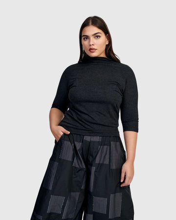 alembika-essential-urban-rollkragen-shirt-schwarz image 2