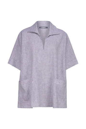 alembika-pinstripe-polo-top-dove image 5
