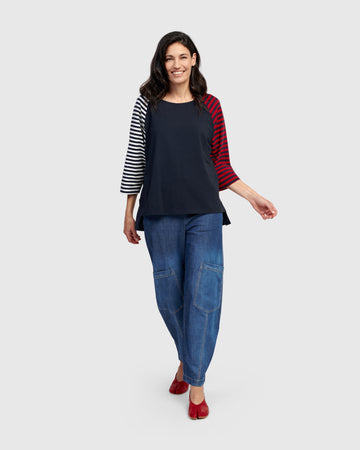 alembika-harlow-boxy-top-tunika-navy-stripes image 3