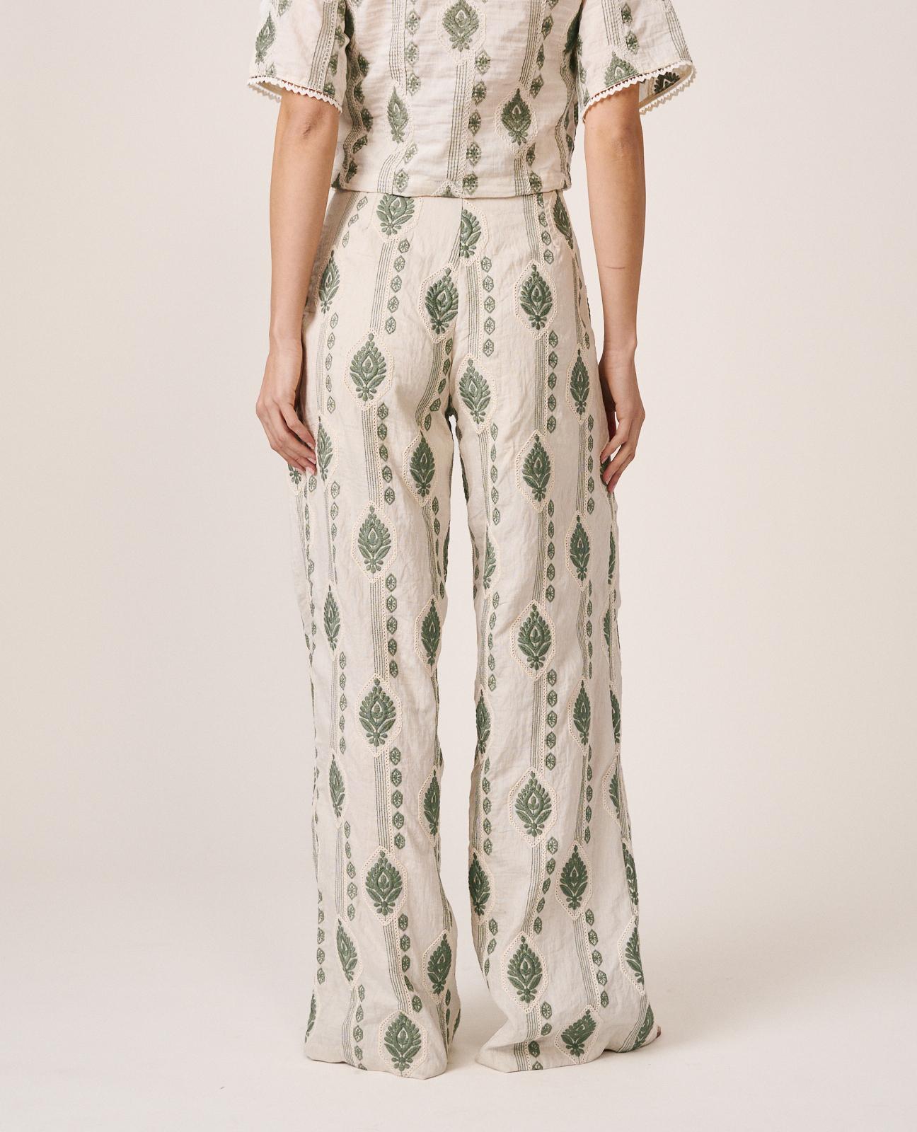 alma-en-pena-plissee-hose-wide-leg-beige image 6