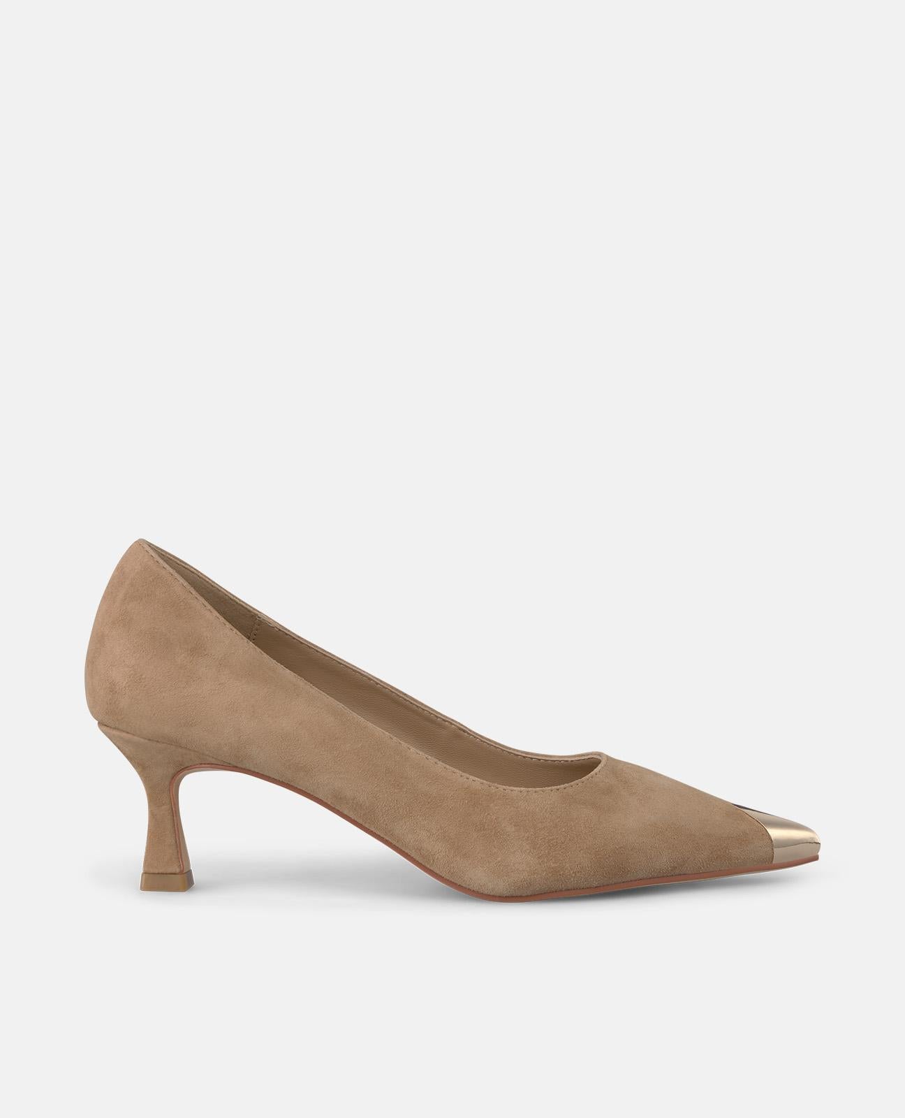 alma-en-pena-metallic-toe-cap-shoe-pumps-mit-metallkappe-6-cm-in-camel image 1