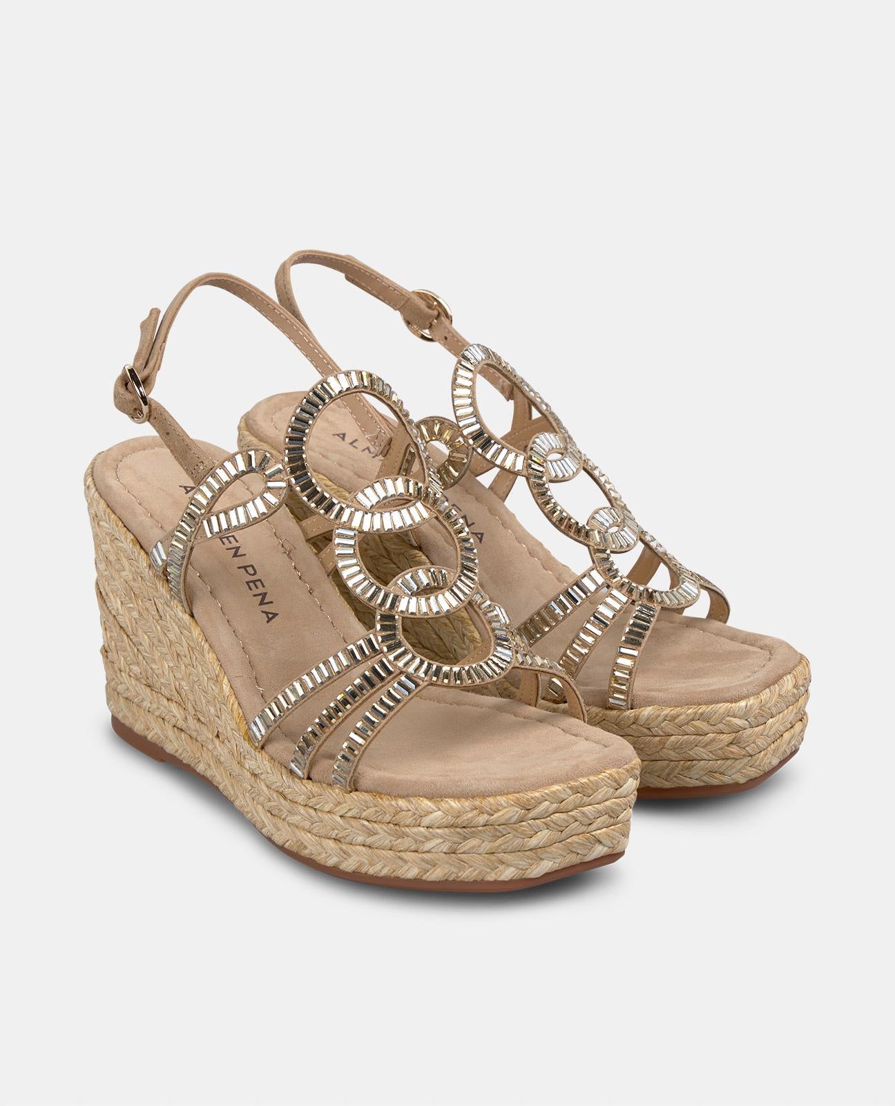 alma-en-pena-mirror-effect-wedge-keilsandalette-arena image 2
