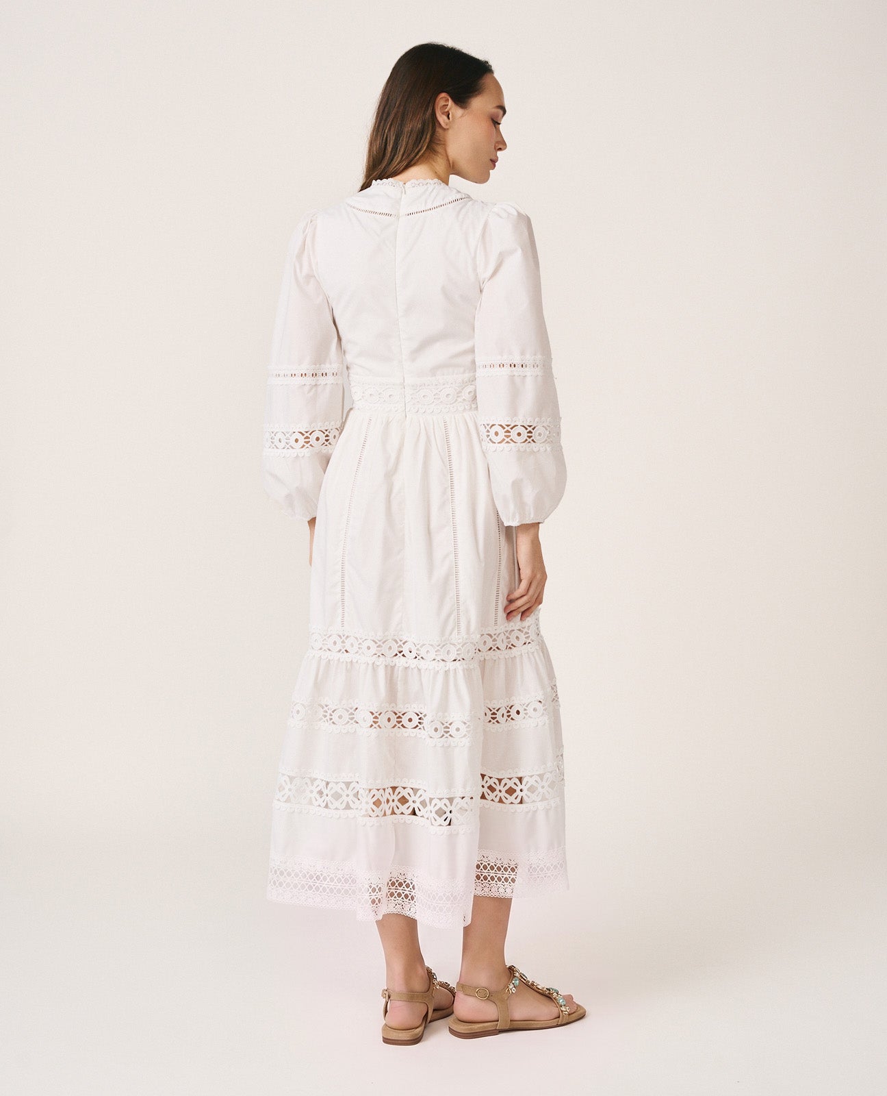 alma-en-pena-poplin-dress-midi-kleid-wei image 8