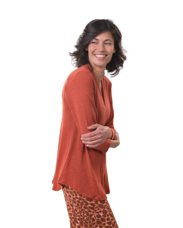 alembika-essential-linen-v-ausschnitt-top-damen-orange image 4