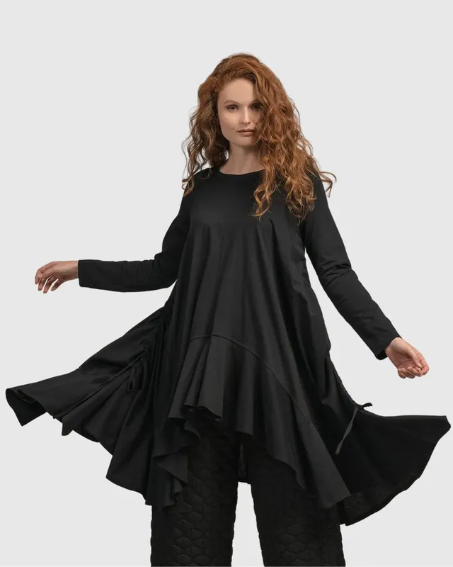 alembika-urban-spice-of-life-hi-lo-trapeze-top-damen-schwarz image 1