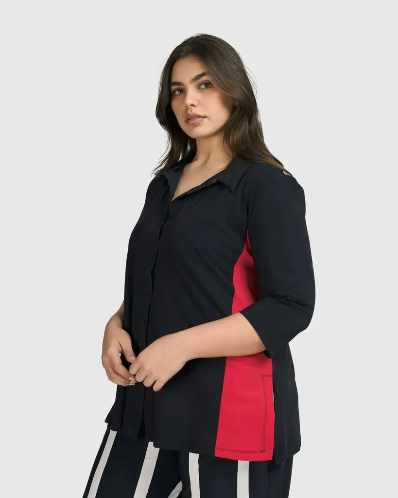 alembika-tekbika-adeline-shirt-jacket-schwarz image 1