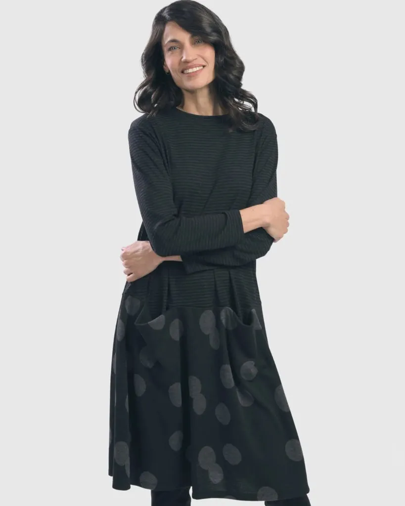 alembika-fallon-shift-kleid-circles-stripes image 1