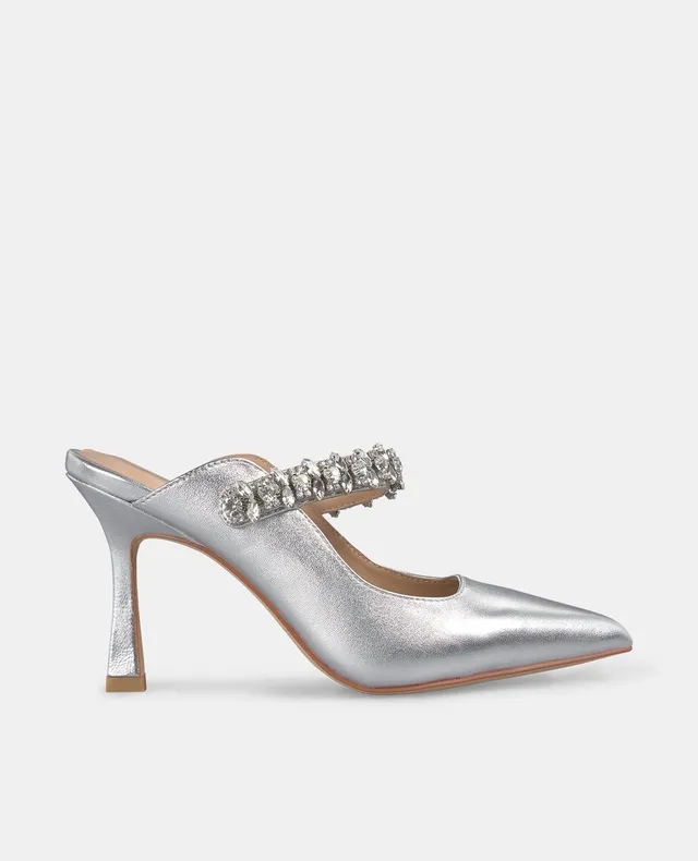 alma-en-pena-slingback-stiletto-silber-mit-strass-9-cm-absatz image 1