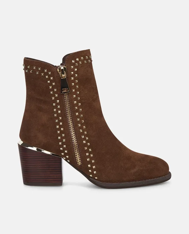alma-en-pena-stiefeletten-mit-nieten-stiefel-mit-absatz-in-camel image 1