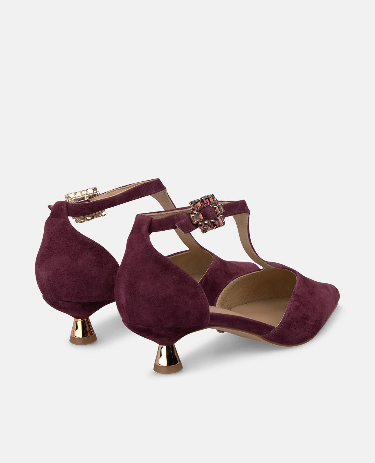 alma-en-pena-suede-pumps-bordeaux-mit-schnuller-riemen-4-cm-kitten-heel image 3