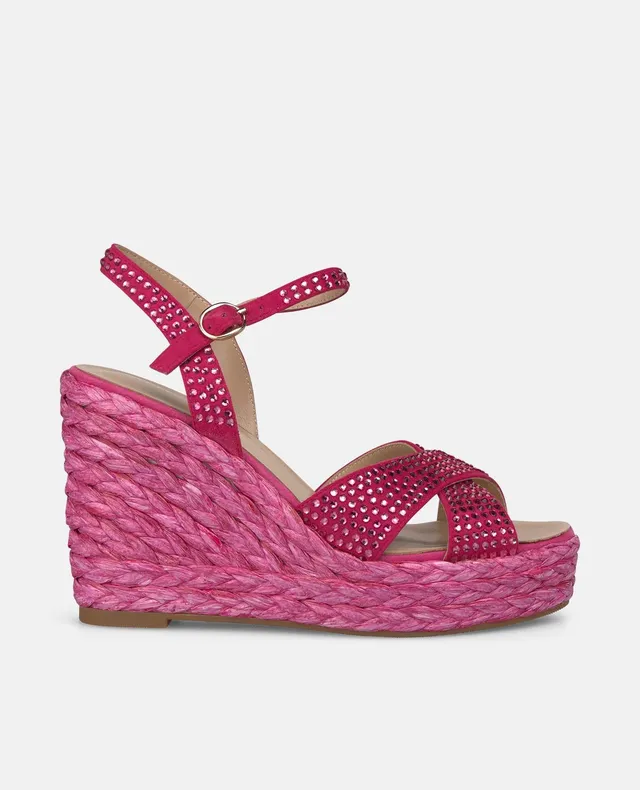alma-en-pena-keilsandale-geflochten-mit-strass-fuchsia-9-8-cm-keil image 1
