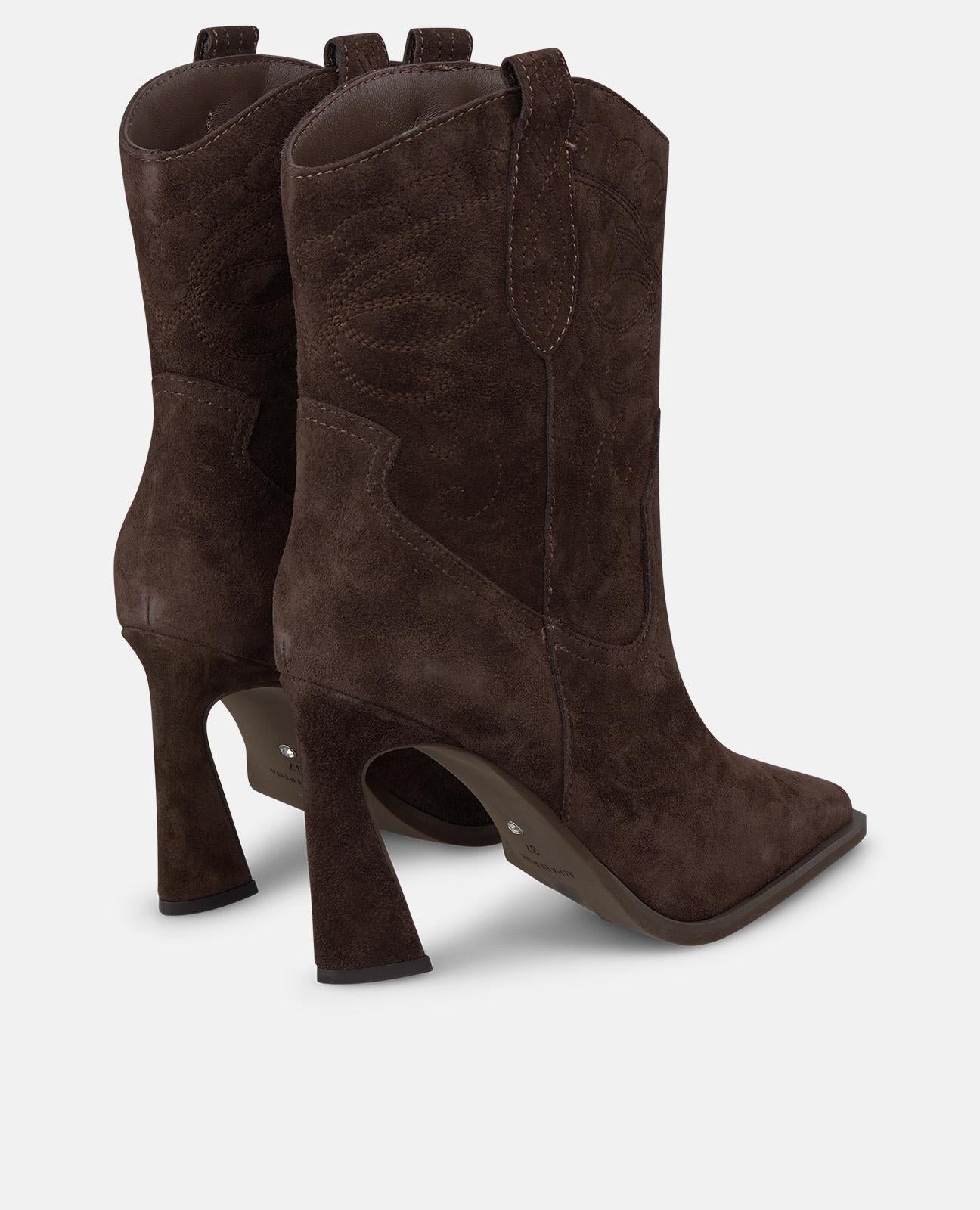 alma-en-pena-leather-cowboy-boots-bootie-braun-9-cm image 4