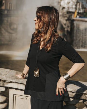 alembika-tekbika-v-neck-tunik-top-black-a-linien-tunika image 3