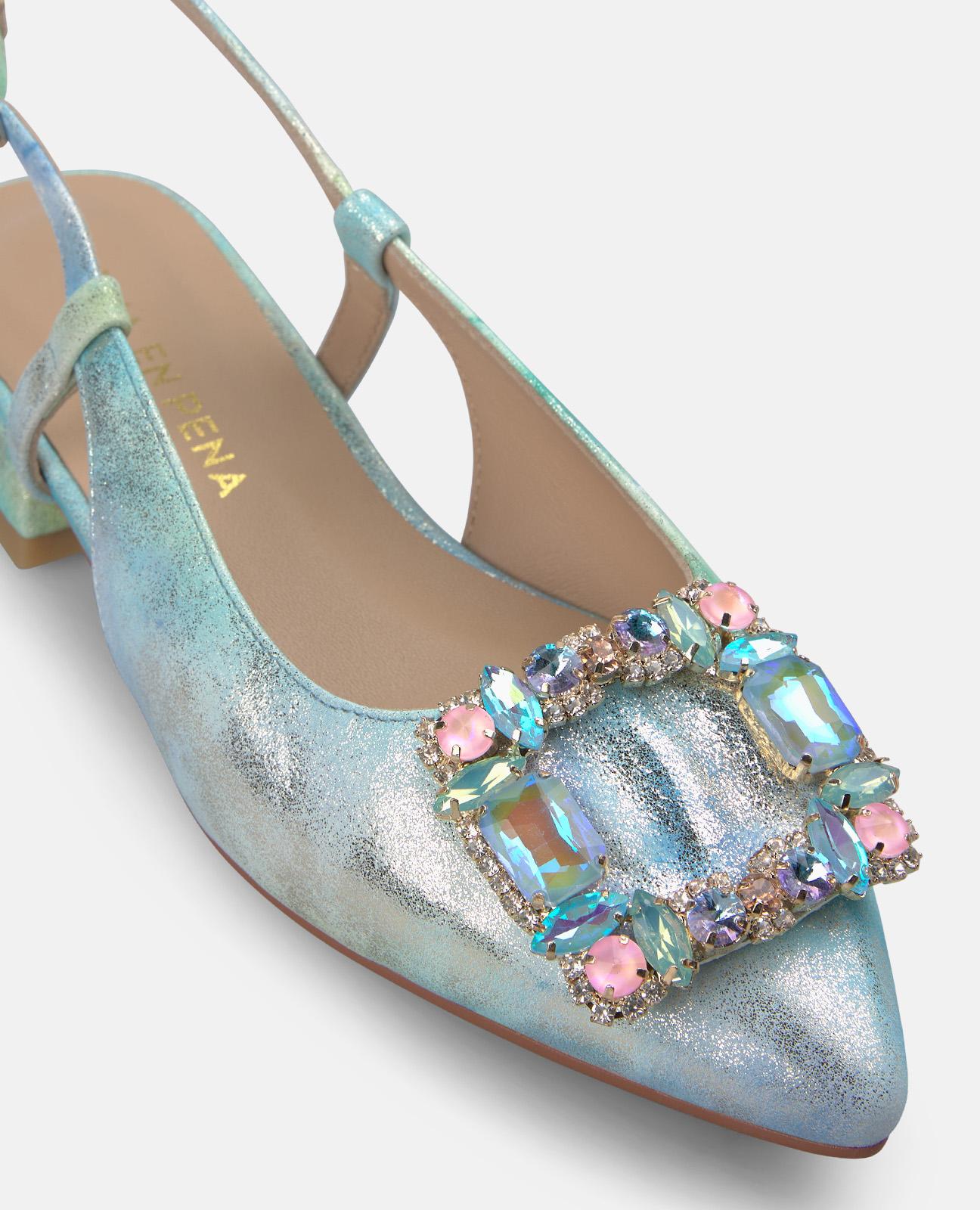 alma-en-pena-slingballerinas-2-cm-absatz-blau-metallic image 4
