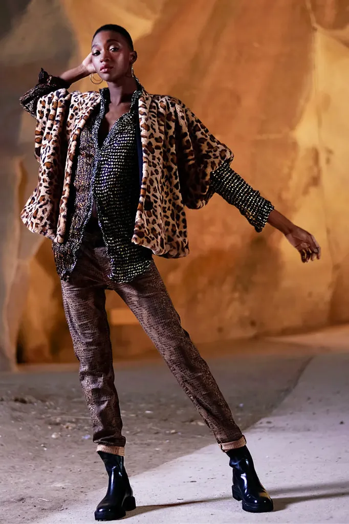 alembika-kenya-kimono-cheetah-kunstfell-kimono-jacke image 1