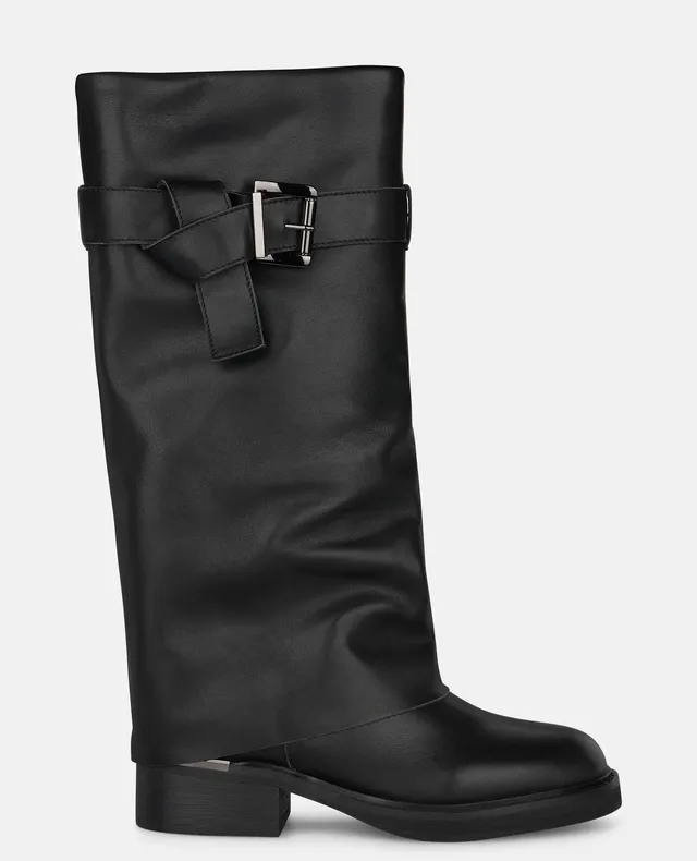 alma-en-pena-alfa-64250-flache-nappa-stiefel-mit-schnalle-schwarz image 1