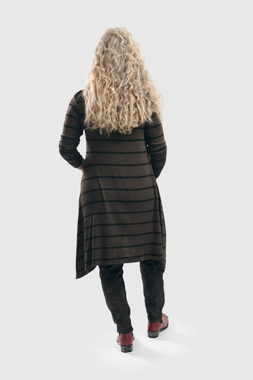 alembika-linear-tunic-top-black-brown-langarmtunika image 2