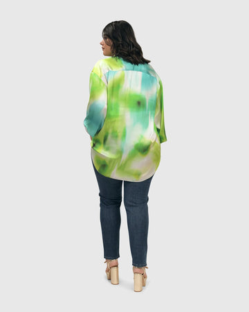 alembika-watercolor-oversized-bluse-azure-button-down image 7