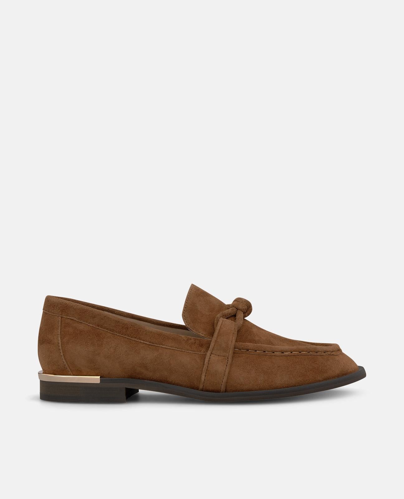 alma-en-pena-loafer-aus-veloursleder-mit-schleife-braun image 1