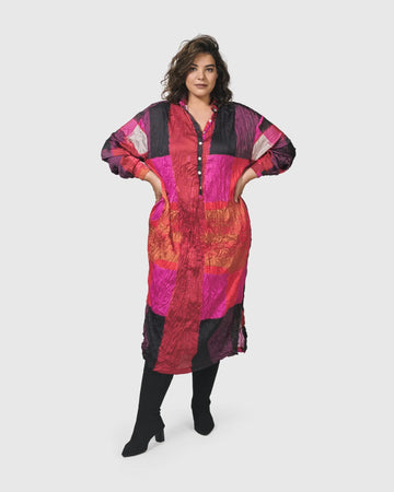 alembika-sunset-strip-shirtkleid-magenta-crinkle-satin image 8