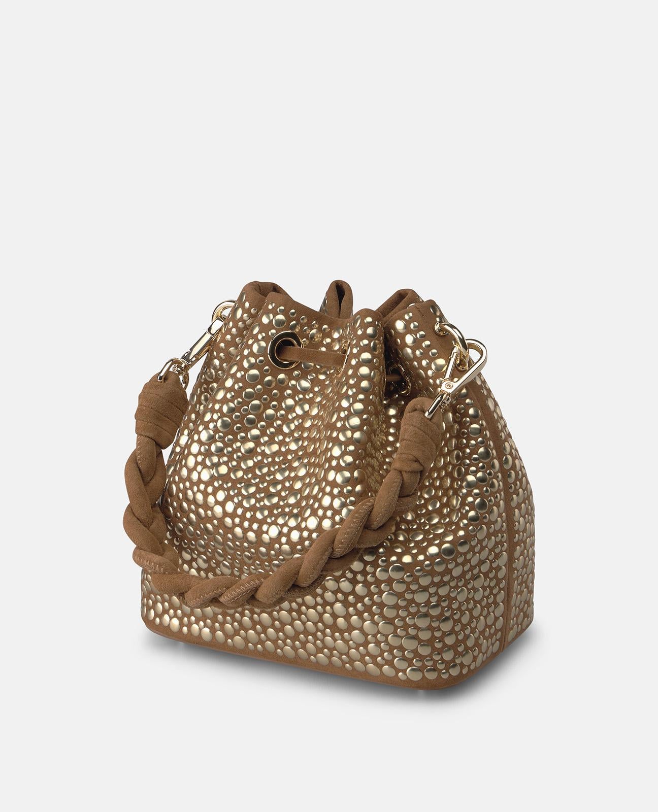 alma-en-pena-metallic-studs-candy-bag-caramelo-clutch image 4