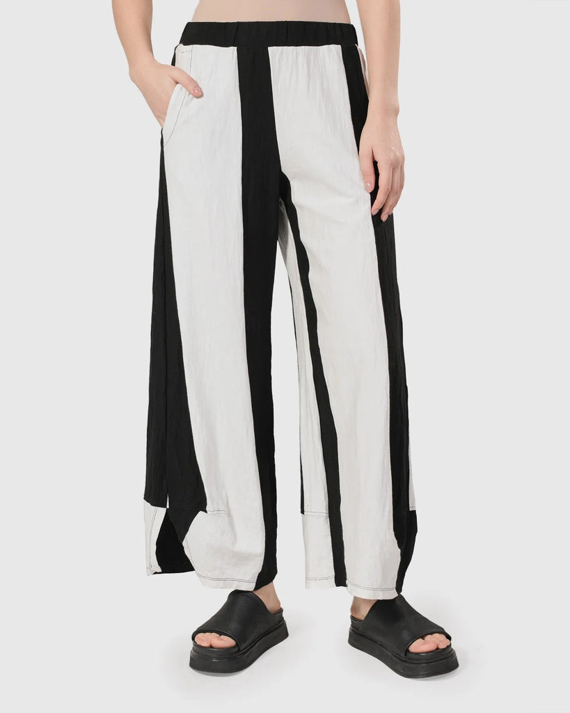 alembika-lina-stripe-lantern-hose-wei-schwarz image 1