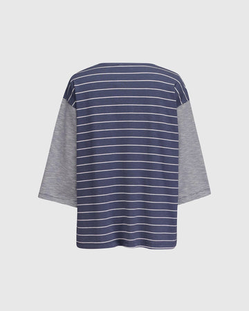 alembika-serendipity-tee-navy-3-4-arm-shirt image 8