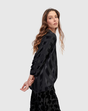 alembika-fatima-draped-top-damen-shirt-schwarz image 5