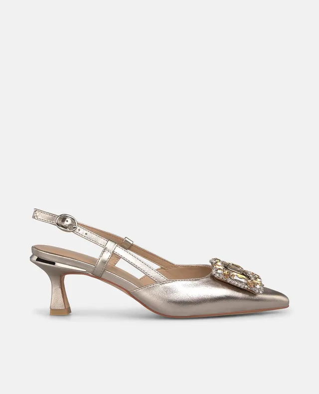 alma-en-pena-heeled-salon-slingback-pumps-bronze-6-2-cm-mit-schmuck-detail image 1