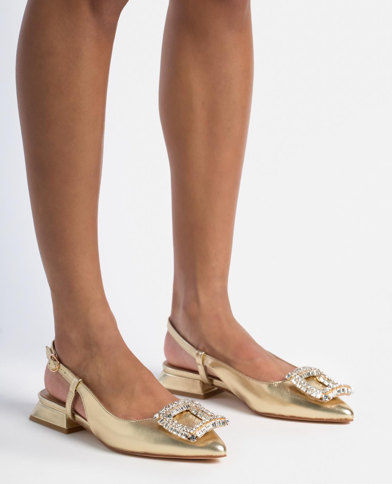 alma-en-pena-flat-brogue-shoe-flache-schuhe-gold-spitz-2-cm image 4