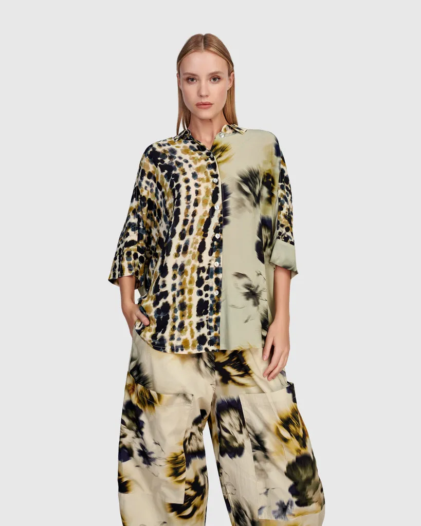 alembika-coquina-camp-shirt-beige-mix-bluse image 1