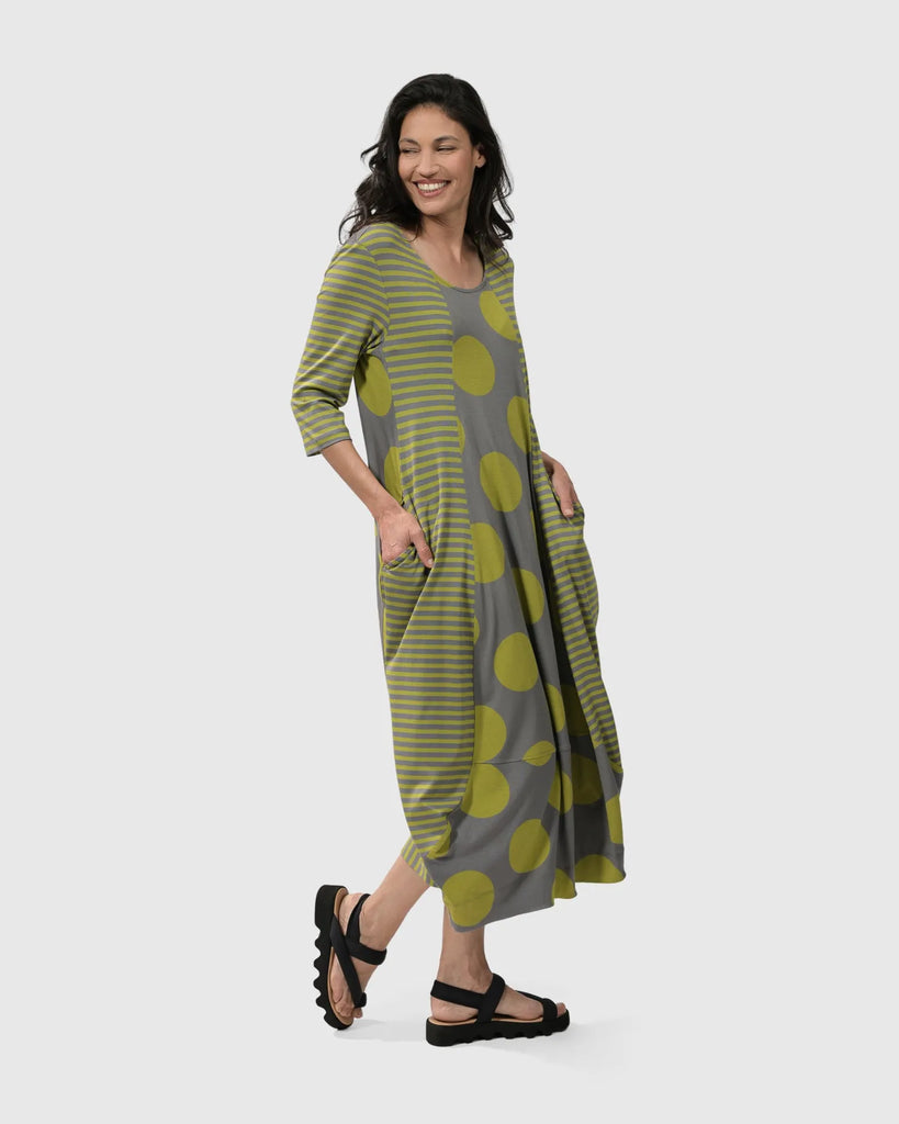 alembika-city-sizzle-midi-kleid-lime image 1