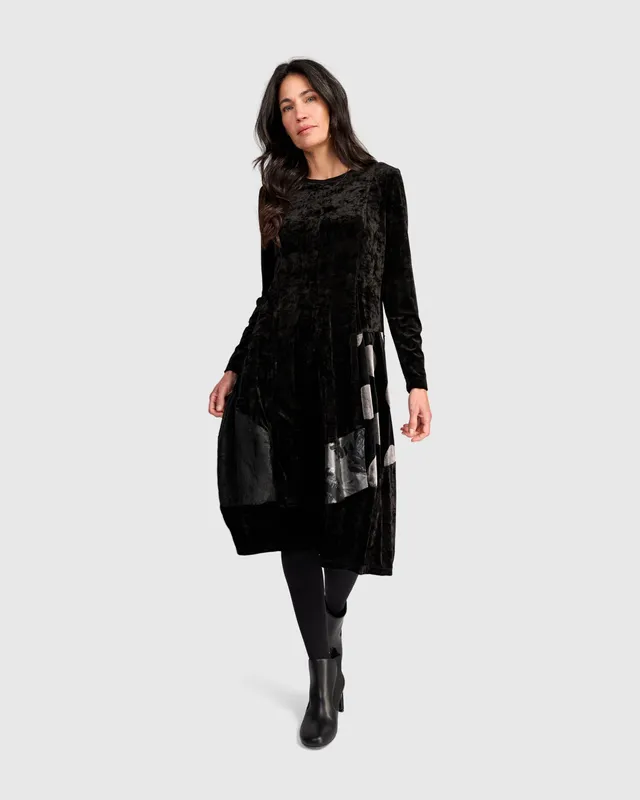 alembika-mercury-cocoon-dress-black-silver-kleid image 1